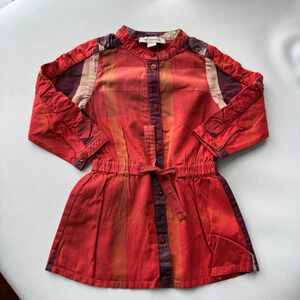 Dress button down long sleeves 12/18 Months Burberry red